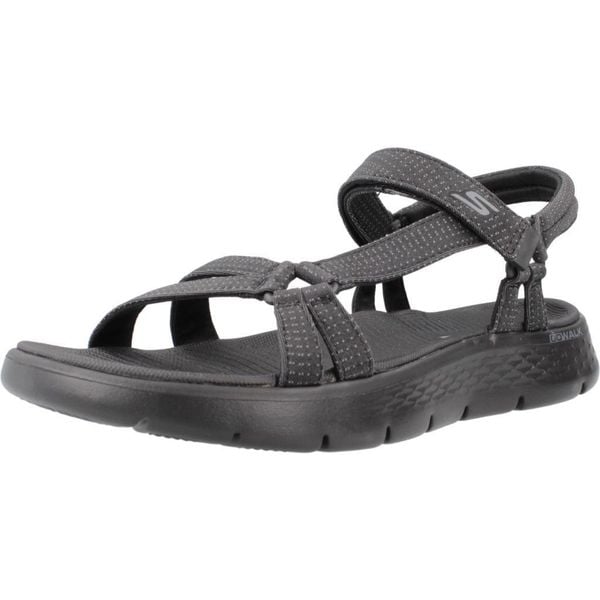 Sandały SKECHERS GO WALK FLEX SANDAL Czarny. Czarne sandały damskie Skechers, bez wzorów, z tkaniny, bez obcasa. Za 152.99 zł.
