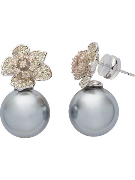 U.S. Polo Assn. Kolczyki-wkrętki z kryształami i perłą rozmiar: onesize. Szare kolczyki damskie U.S. Polo Assn., z kryształem, metalowe. Za 117.99 zł.