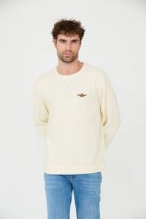 AERONAUTICA MILITARE Beżowa bluza. Brązowe bluzy bez kaptura męskie AERONAUTICA MILITARE, m. W wyprzedaży za 399.99 zł.