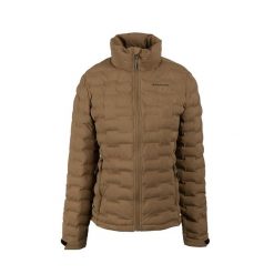 Kurtka primaloft damska Solace. Brązowe kurtki damskie Bergson, na jesień, bez wzorów, z puchu, bez kaptura. W wyprzedaży za 509.00 zł.