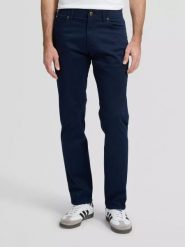 MESKIE SPODNIE LEE STRAIGHT FIT MVP RIVET NAVY 112376326. Niebieskie spodnie materiałowe męskie Lee, bez wzorów, z jeansu. Za 179.99 zł.