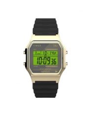 Timex Zegarek T80 TW2V41000 Czarny. Czarne, cyfrowe zegarki męskie Timex. Za 259.99 zł.