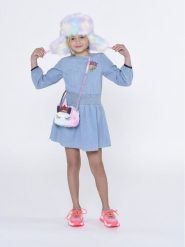 Billieblush Sukienka codzienna U12779 Niebieski Regular Fit. Niebieskie sukienki dziewczęce Billieblush, bez wzorów, z bawełny, bez ramiączek. Za 339.99 zł.