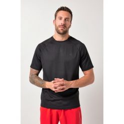 Męski T-shirt FLEXNAMIC® fitness rękaw 1/2 nadruk z tyłu QuickDry. Czarne t-shirty męskie JAY-PI, m, bez wzorów, z materiału, bez kołnierzyka. Za 139.99 zł.