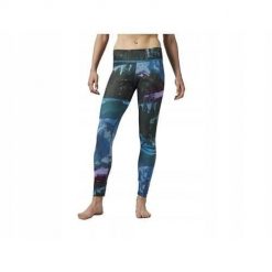 Legginsy treningowe damskie Reebok Graphic. Niebieskie legginsy damskie Reebok, xl, bez wzorów, z dresówki. Za 329.99 zł.