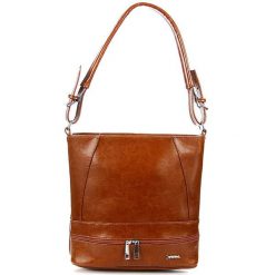 Torebka skórzana na ramię DAN-A T332A camel. Brązowe torebki klasyczne damskie DAN-A, bez wzorów, ze skóry, bez dodatków. Za 259.99 zł.