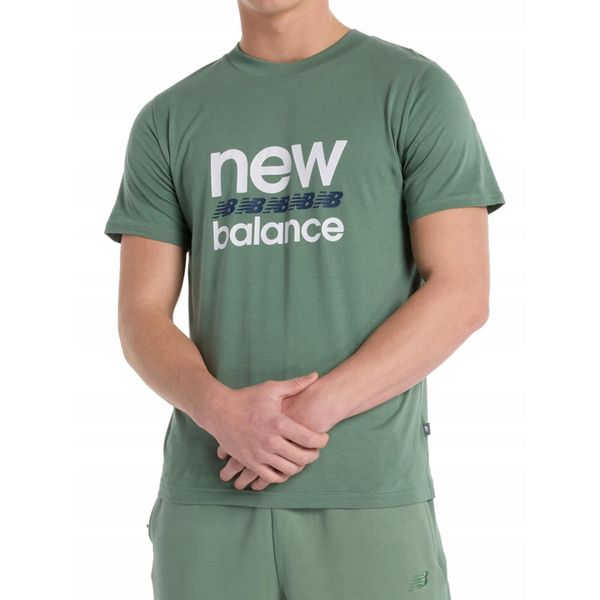 KOSZULKA męska T-SHIRT NEW BALANCE MT51940DKJ bawełniana sportowa 2XL. Zielone t-shirty męskie New Balance, m, bez wzorów, z bawełny, bez kołnierzyka. Za 137.00 zł.