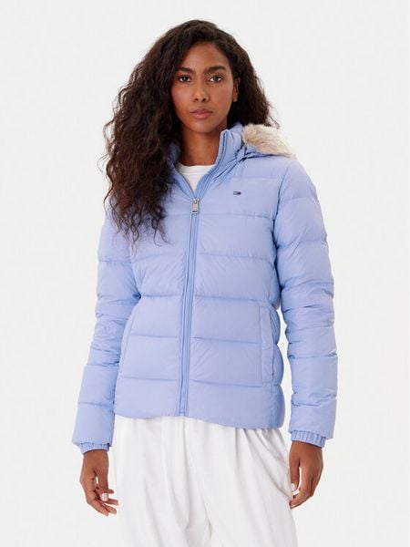 Tommy Jeans Kurtka puchowa Basic DW0DW18312 Niebieski Slim Fit. Niebieskie kurtki damskie Tommy Jeans, m, bez wzorów, z jeansu, bez kaptura. Za 679.99 zł.