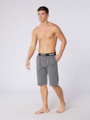 DKNY Szorty dresowe w kolorze szarym rozmiar: L. Szare szorty męskie DKNY, z bawełny, bez kołnierzyka. Za 92.64 zł.