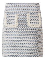 Rich&Royal Spódnica w kolorze biało-niebieskim rozmiar: M. Białe spódniczki damskie Rich&Royal, m, bez wzorów, z podwyższonym stanem, mini. Za 222.41 zł.