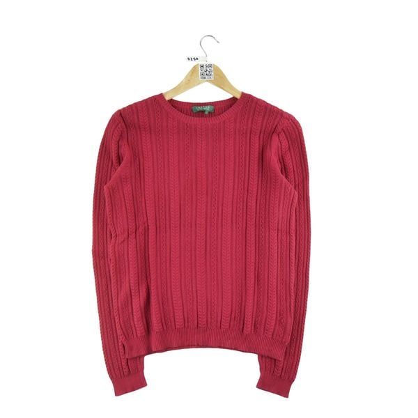 Second life - Damski czerwony sweter - Jak nowy. Czerwone swetry klasyczne damskie Ralph Lauren, bez kołnierzyka. Za 114.98 zł.