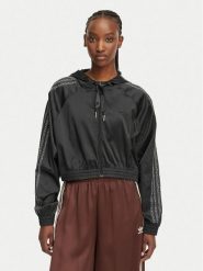 Adidas Bluza Pearl Cropped KC7864 Czarny Loose Fit. Czarne bluzy bez kaptura damskie Adidas, l, z syntetyku. Za 257.99 zł.