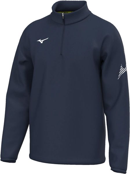 Treningowy top Mizuno Team BGRB. Niebieskie topy sportowe damskie Mizuno, s, bez wzorów, z materiału, bez ramiączek. Za 155.74 zł.