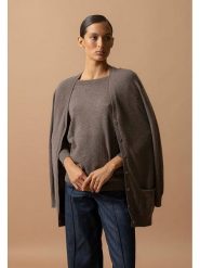 Perfect Cashmere Kaszmirowy kardigan "Pearl" w kolorze szarobrązowym rozmiar: L. Brązowe kardigany damskie Perfect Cashmere, l, bez wzorów, z kaszmiru. Za 423.06 zł.