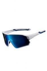 Okulary rowerowe Bikeline. Białe okulary przeciwsłoneczne męskie ROCKBROS, z kauczuku. Za 89.99 zł.