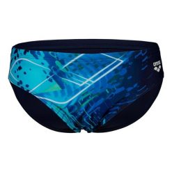 Kąpielówki męskie slipy kąpielowe treningowe na basen Arena Funny Spot. Niebieskie kąpielówki męskie Arena, m, bez wzorów, do pływania. Za 59.99 zł.