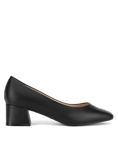 Clara Barson Czółenka WFA3007-1 Czarny. Czarne czółenka damskie Clara Barson, bez wzorów, ze skóry, bez obcasa. Za 63.99 zł.