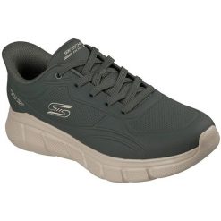 Buty sportowe męskie Skechers Bobs B Flex Smooth Edge. Zielone buty sportowe na co dzień męskie Skechers, z materiału, bez zapięcia, na fitness i siłownię. Za 590.00 zł.