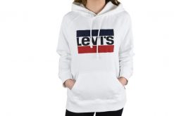 Biała Bluza z Kapturem Levi's. Białe bluzy sportowe damskie Levi's, s, z bawełny. Za 331.90 zł.