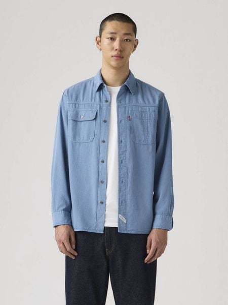 Levi's Koszula - Comfort fit - w kolorze błękitnym rozmiar: L. Niebieskie koszule męskie Levi's, l, bez wzorów, z bawełny, bez kołnierzyka, bez ramiączek. Za 153.45 zł.
