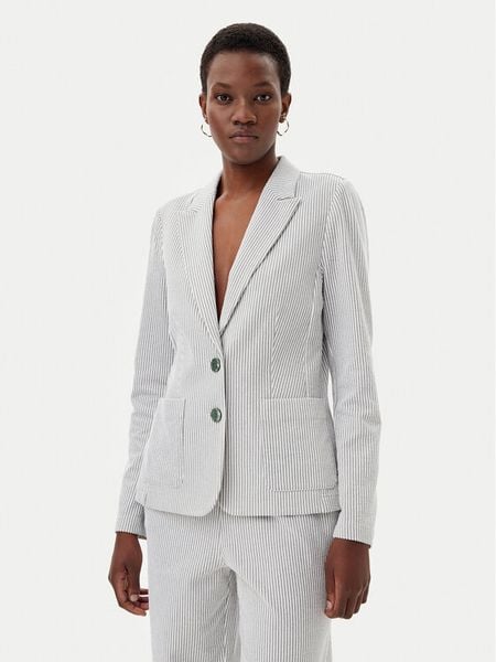 Olsen Marynarka 15001434 Zielony Regular Fit. Zielone marynarki i żakiety damskie Olsen, bez wzorów, z bawełny. Za 369.99 zł.