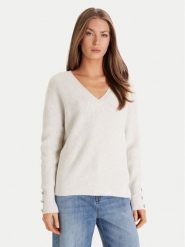 Morgan Sweter 252-MSTAR Écru Regular Fit. Swetry klasyczne damskie Morgan, s, z syntetyku, bez kołnierzyka. Za 179.99 zł.