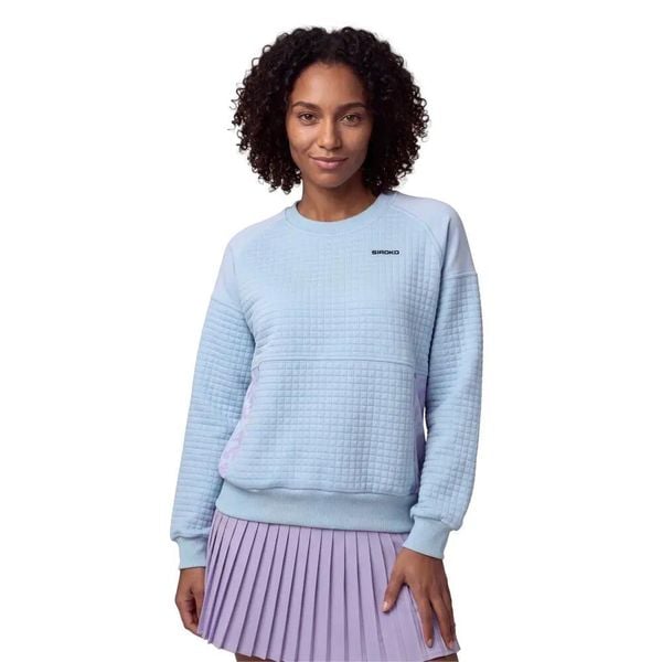 Damska bluza do gry w padla Padel Siroko Chiquita-W Light Blue. Niebieskie bluzy bez kaptura damskie SIROKO, s, z materiału. Za 216.00 zł.