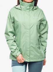 Kurtka przeciwdeszczowa damska Vaude Escape Light Jacket. Zielone kurtki przeciwdeszczowe damskie Vaude, na wiosnę, xs, bez kaptura. Za 335.49 zł.
