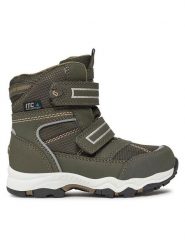 Leaf Śniegowce Siljan LSILJ101A Khaki. Brązowe buty zimowe chłopięce Leaf, ze skóry. Za 429.99 zł.