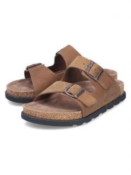 Rieker Skórzane klapki w kolorze jasnobrązowym rozmiar: 42. Brązowe klapki i japonki męskie Rieker. Za 181.76 zł.