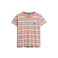 Dopasowana koszulka w paski damska Superdry Essential Logo. Brązowe t-shirty damskie Superdry., m, bez wzorów, z materiału, bez kołnierzyka. Za 150.95 zł.