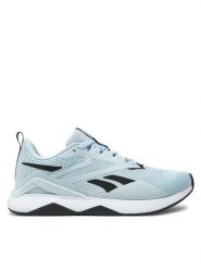 Reebok Buty na siłownię NANOFLEX TR 2 100033772 Niebieski. Niebieskie obuwie treningowe damskie Reebok, na fitness i siłownię. Za 429.99 zł.