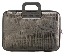 Torba Bombata Shiny Cocco 13''-14'' charcoal. Szare torby na laptopa damskie Bombata, bez wzorów, ze skóry. Za 329.00 zł.