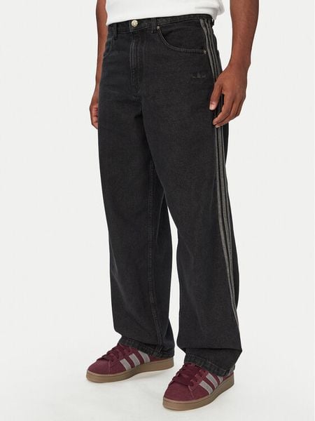 Adidas Jeansy Sst Denim Jeans Mid-Rise Straight Leg IB6947 Czarny Loose Fit. Czarne jeansy męskie Adidas. Za 439.99 zł.