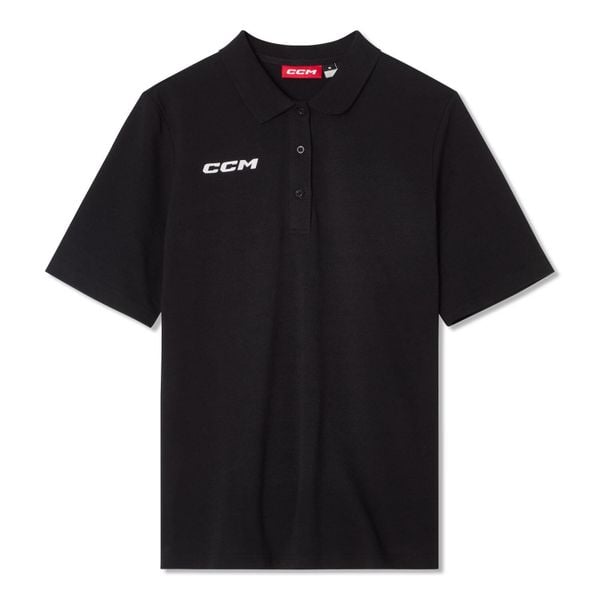 CCM - Koszulka polo drużynowa - Dorośli - Czarny - 2XL. Czarne bluzki sportowe damskie CCM, s, bez wzorów, bez ramiączek. Za 301.00 zł.