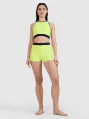 4F Szorty kąpielowe damskie - zielone XS. Zielone bikini damskie 4f, bez wzorów. W wyprzedaży za 49.99 zł.
