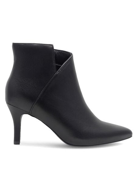 Sergio Bardi Botki WYL3038-14Z-SB Czarny. Czarne botki damskie Sergio Bardi, ze skóry, bez obcasa, na szpilce, bez zapięcia. Za 258.99 zł.