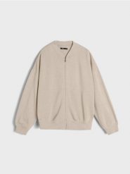 Bluza rozpinana - kremowy. Białe bluzy bez kaptura damskie Sinsay, l. W wyprzedaży za 33.99 zł.