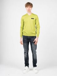 Plein Sport Sweter "Merino" | MVPS90232 | Mężczyzna | Zielony. Zielone swetry męskie Plein Sport, m, bez wzorów, z wełny, bez kołnierzyka. W wyprzedaży za 449.00 zł.