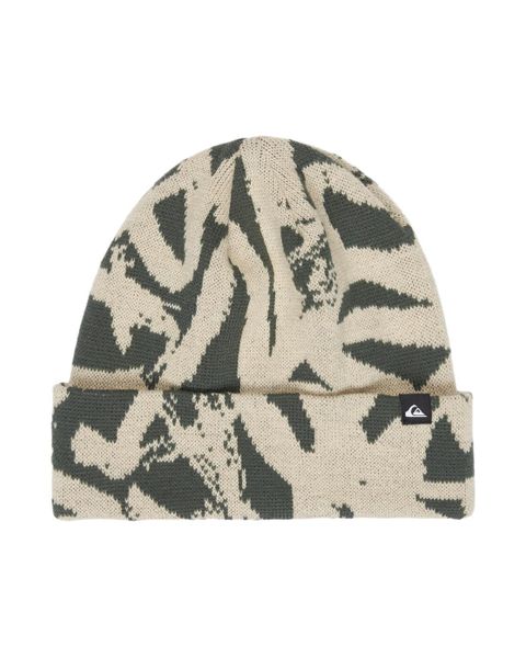 Czapka zimowa dla Mężczyzn PERFORMER HEAVY ART Beżowy. Brązowe czapki męskie Quiksilver, na zimę, bez wzorów, z materiału. Za 129.99 zł.