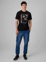 4F Spodnie casual cargo męskie - denim L. Spodnie materiałowe męskie 4f, bez wzorów, z denimu, casualowe. Za 199.99 zł.