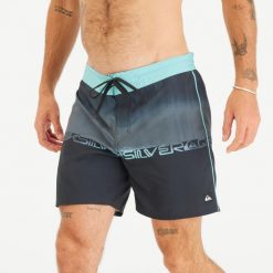 Spodenki surfingowe męskie Quiksilver 16" Half Jam Wordblock. Czarne kąpielówki męskie Quiksilver, l, bez wzorów, z poliesteru. Za 179.99 zł.