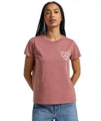 DAMSKA KOSZULKA LEE SMALL LOGO TEE HENNA 112363636. Bluzki damskie Lee, m, bez wzorów, bez kołnierzyka, bez ramiączek. Za 79.99 zł.