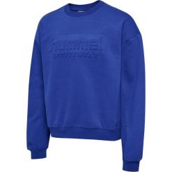 Bluza Hummel Boxy Logo. Niebieskie bluzy sportowe damskie HUMMEL, xl, bez wzorów, z kauczuku, bez ramiączek, bez kaptura. Za 336.00 zł.