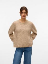 Vero Moda Sweter w kolorze beżowym rozmiar: S. Brązowe swetry klasyczne damskie Vero Moda, s, z materiału, bez kołnierzyka. Za 87.19 zł.
