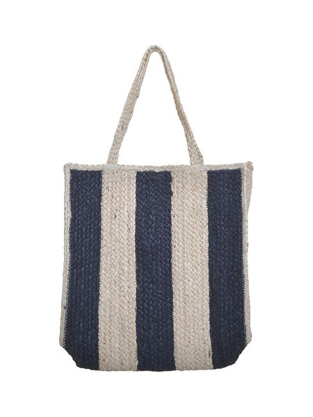BLE Shopper bag w kolorze kremowo-granatowym - 42 x 40 x 12 cm rozmiar: onesize. Brązowe shopper bag damskie BLE, bez wzorów, z materiału, na ramię, bez dodatków. Za 93.94 zł.