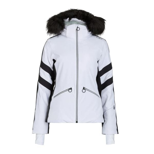Kurtka narciarska damska CMP 35W0246 Zip Hood Synthetic Fur. Białe kurtki damskie CMP, na zimę, l, bez wzorów, z elastanu, bez kaptura. Za 1,299.00 zł.