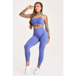 Legginsy fitness damskie Gym Glamour push up 2.0. Niebieskie legginsy damskie GYM GLAMOUR, m, bez wzorów. Za 169.99 zł.