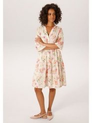 Aniston Sukienka w kolorze kremowo-różowo-zielonym rozmiar: 48. Brązowe sukienki damskie Aniston, bez wzorów, z wiskozy, bez kołnierzyka, bez ramiączek, midi. Za 173.99 zł.