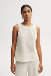 TOP SUMMER ECRU XS - Flawless. Topy damskie Flawless, xs, w ażurowe wzory, z dzianiny, bez kołnierzyka. Za 297.00 zł.